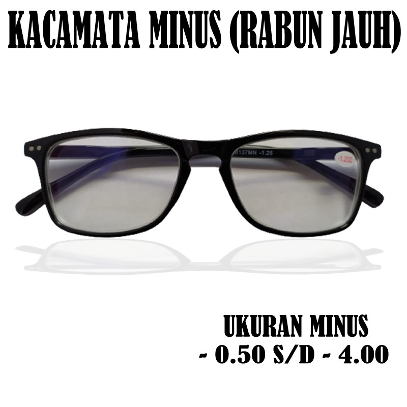 Kacamata Baca Minus (-) Pria Wanita -0.50 s/d -4.00 Reading Glasses Kaca mata Minus Kacamata Fashion