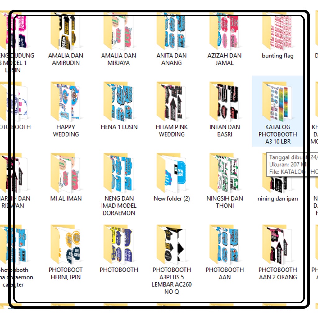 Template Desain Coreldraw Photo Booth siap edit dan pakai
