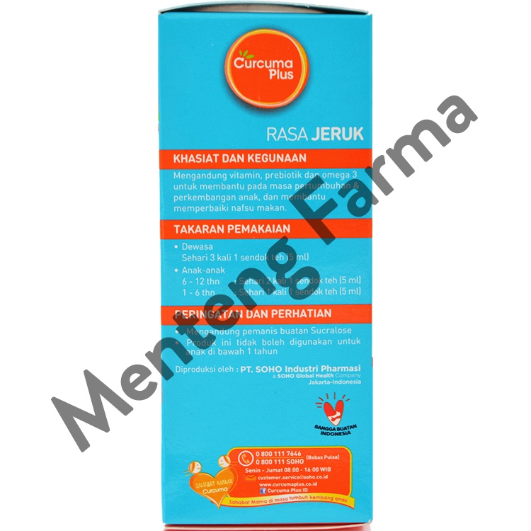 Curcuma Plus Sharpy Rasa Jeruk 60 mL - Suplemen Pertumbuhan dan Penambah Nafsu Makan Anak