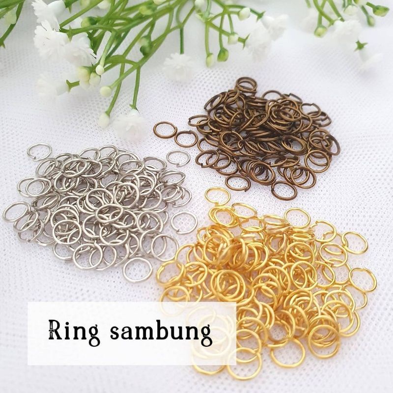 Ring Sambung / Jump Ring 4mm / 6mm / 8mm / 10mm - 15 gr