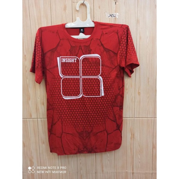 (BISA COD) KAOS DISTRO MURAH PRIA WANITA size L MERAH/RED READY!