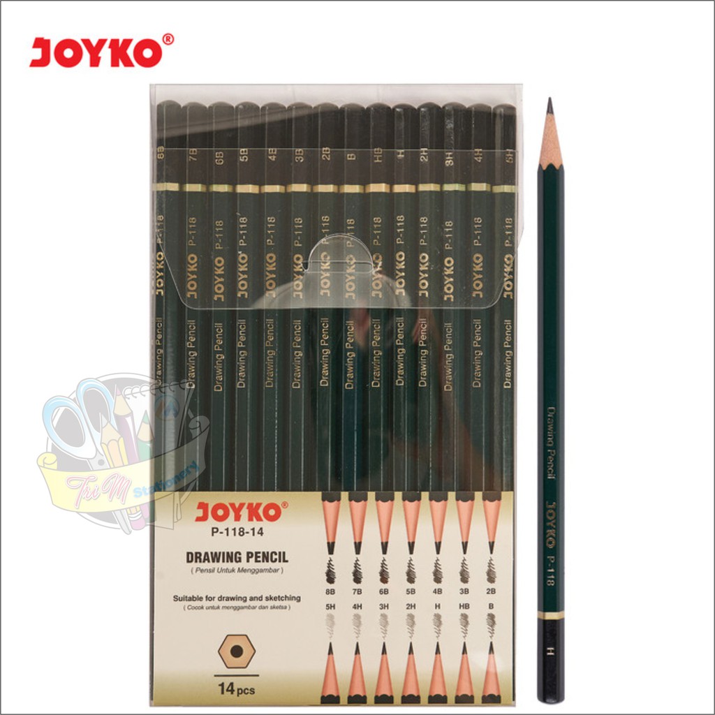 

Drawing Pensil Menggambar Joyko P-118-14 1 Set 14 Pcs