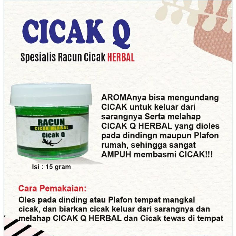 Pembasmi CICAK HERBAL Ramah lingkungan dan tidak berbau