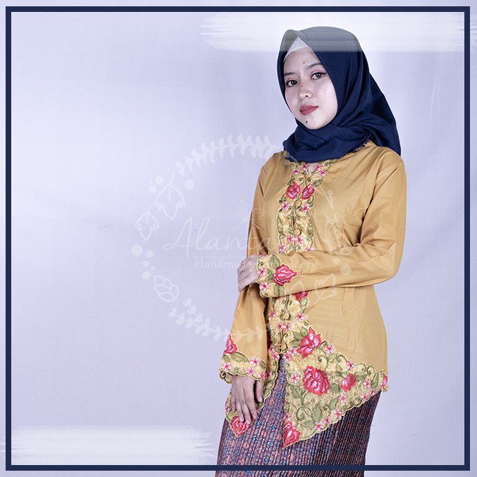 Alantasik - kebaya bordir BIG SIZE / UKURAN JUMBO / kabaya bunga / baju kabaya warna