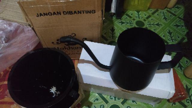 Muranee Kettle Gooseneck Teko Leher Angsa Pot Kopi Teflon 350ml