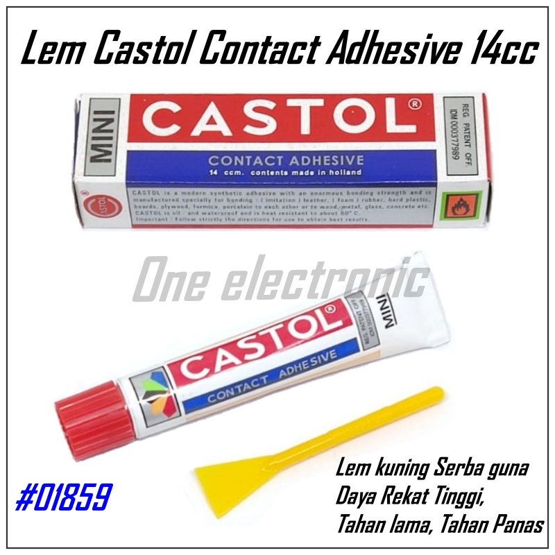 Lem Castol Contact Adhesive 14cc Serbaguna daya Rekat kuat Tahan Panas lem Speaker, Sepatu, Tas dll
