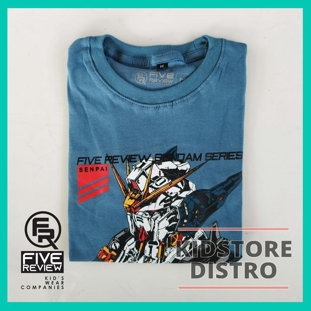 Kaos Anak Baju Karakter Distro Bahan Adem Katun Motif Gundam Senpai