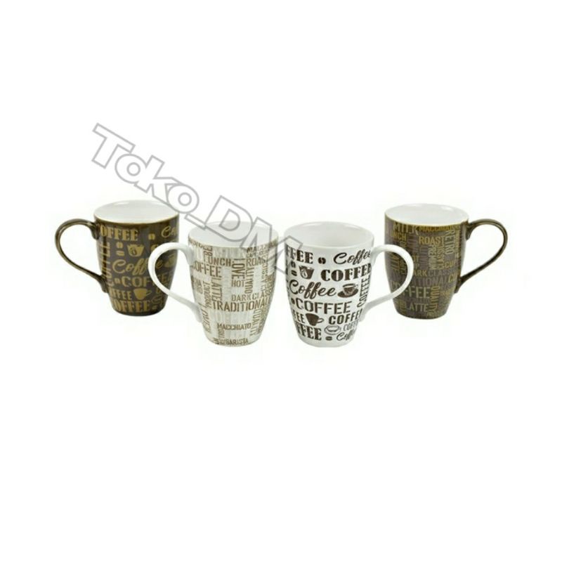 APPETITE SET MUG COFEE RETRO 4 PCS