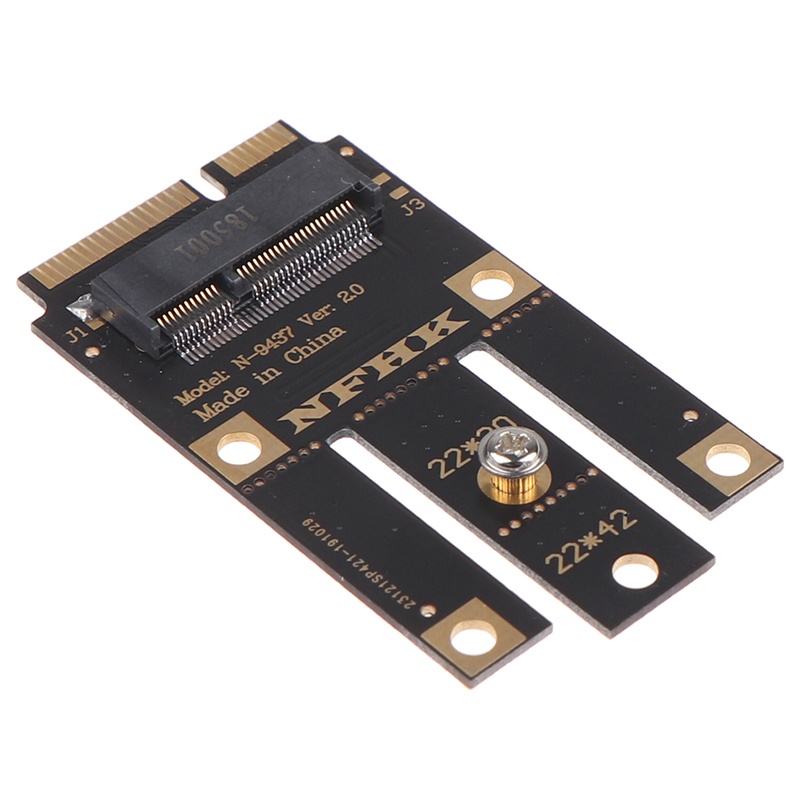 (LUCKID) Adapter m.2 NGFF Ke mini pci-e (pcie + usb) Untuk m.2 wifi bluetooth wireless