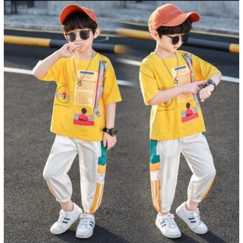 [Brandedbaby] 3T-12T SETELAN CASUAL ANAK LAKI-LAKI PEREMPUAN IMPORT UNISEX TODDLER REMAJA PREMIUM / SETELAN KEMBARAN ANAK COWOK CEWEK IMPORT