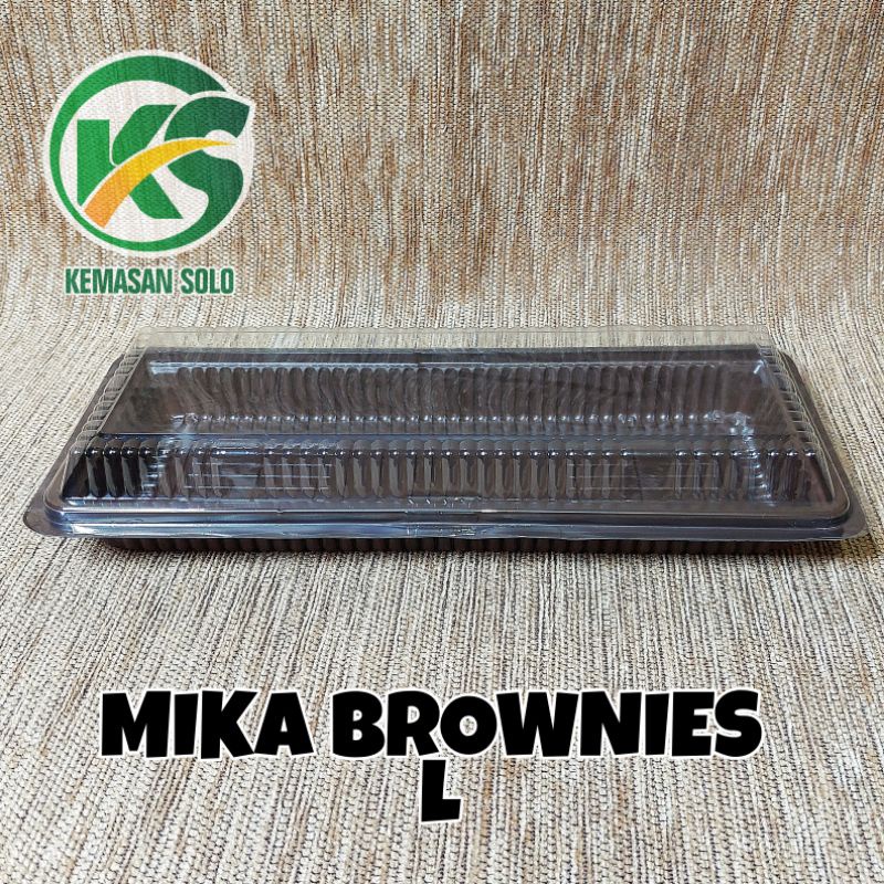 Kotak Plastik Mika kue brownies LARGE isi 50 pcs