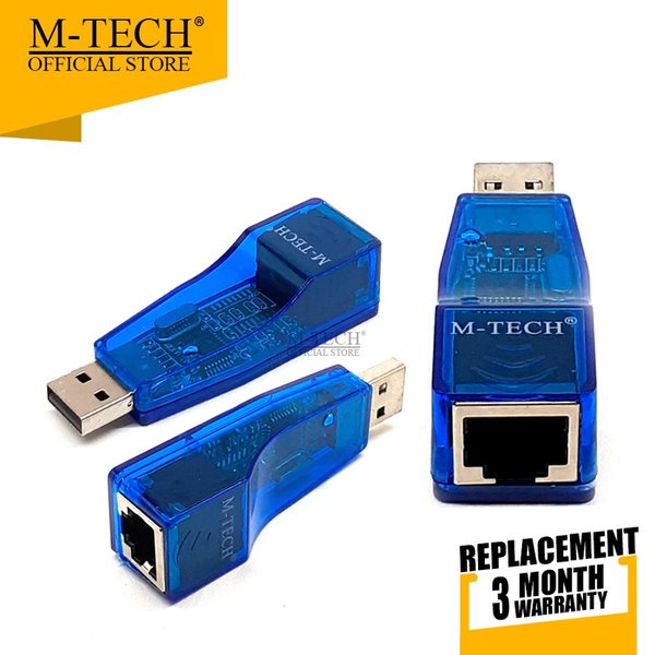 USB LAN USB 2.0 RJ45 Ethernet Adapter Biru