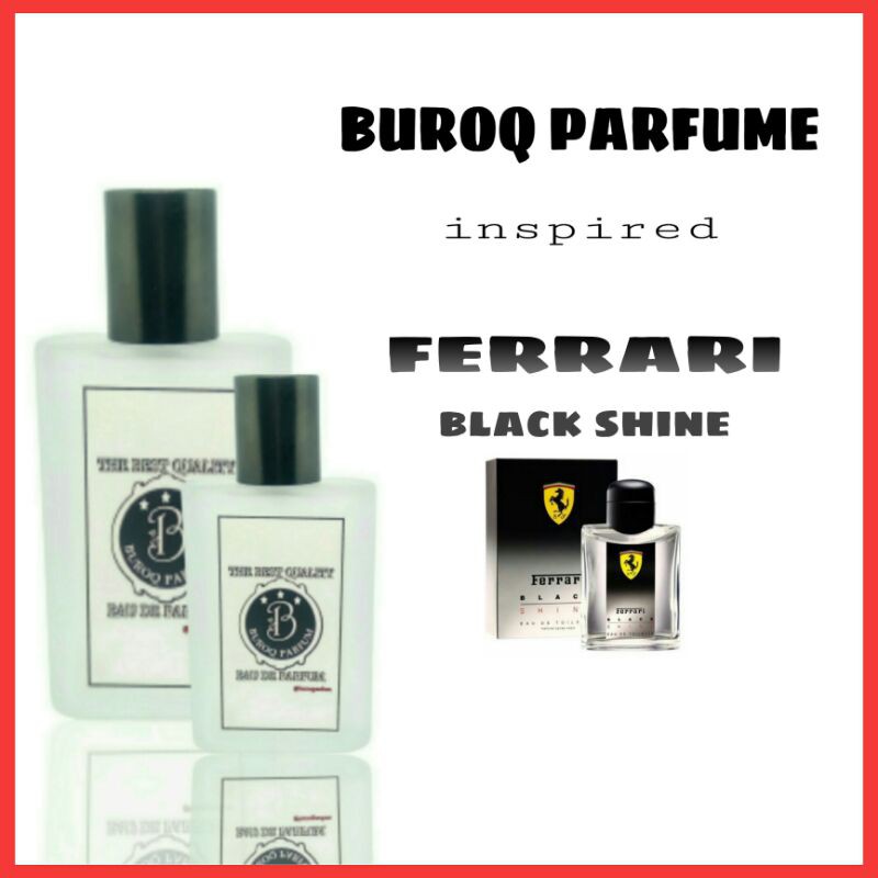 PARFUM PRIA FERRARI BLACK SHINE AROMA SEGER MASKULIN AROMA PENUTUP TAHAN LAMA _inspired by BUROQ PARFUM