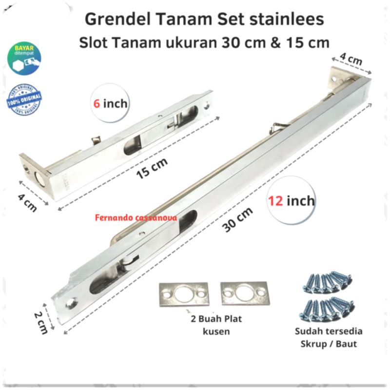 Grendel Pintu Tanam slot kunci pintu rumah jendela