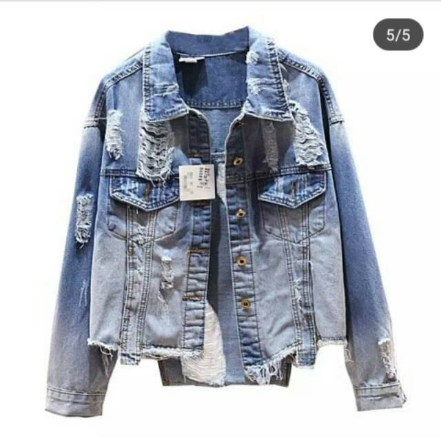 Jaket Jeans Wanita Jaket Denim Wanita Jaket Cewek Jaket Wanita Import Slimfit Gaya Korea