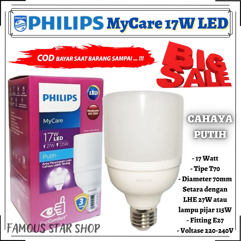 PROMO--Lampu LED Lampu Philip / Philips 20 Watt /17 Watt /13 Watt /11 Watt /9 Watt-Paling Terang Model Tabung / lampu led tabung // lampu philips // lampu tabung // lampu led //lampu TABUNG | FMS