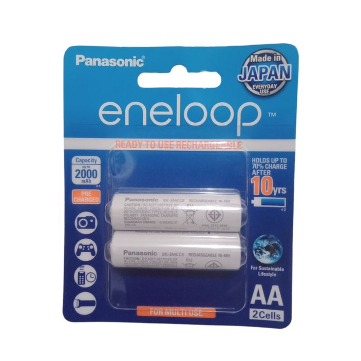 BATERAI Recharger eneloop panasonic ORIGINAL 2000mh a2 isi 4 1.2v