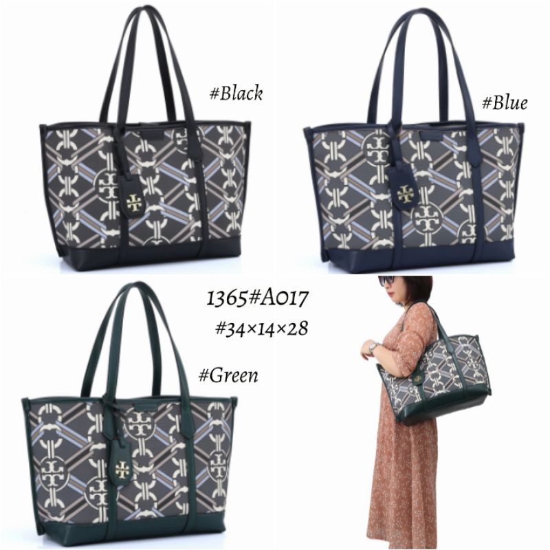 (New)Tory burch Perry T monogram triple compartment totebag