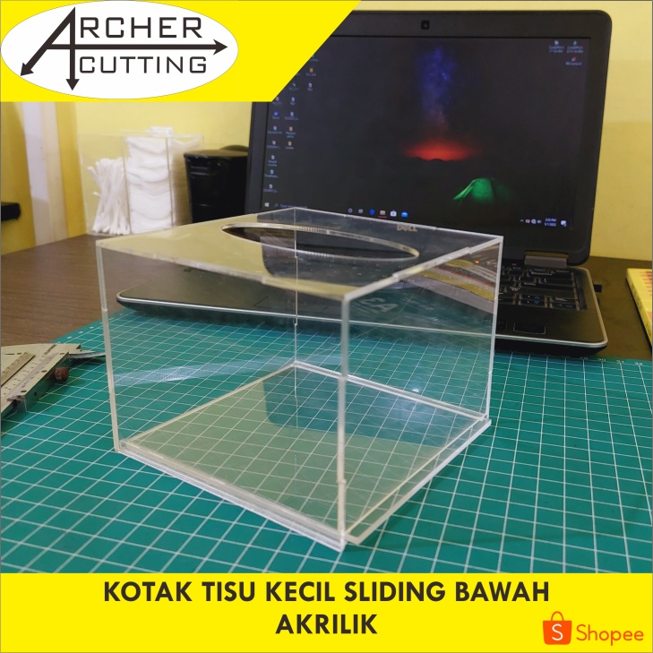 KOTAK TISU BOX TISU MODEL SLIDING BAWAH AKRILIK