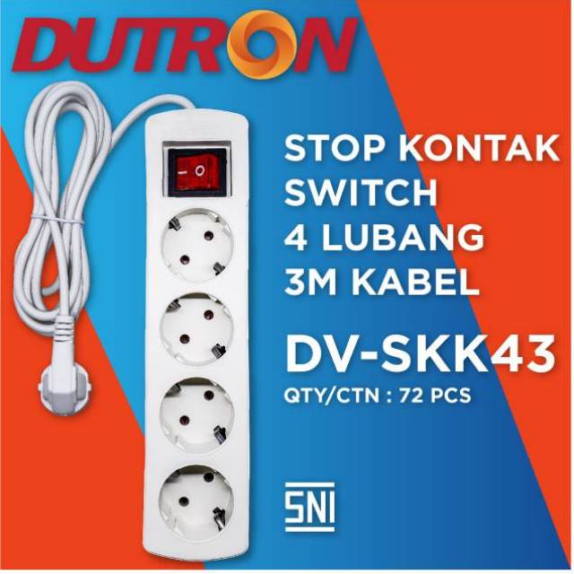 Stop kontak 4lubang 3meter