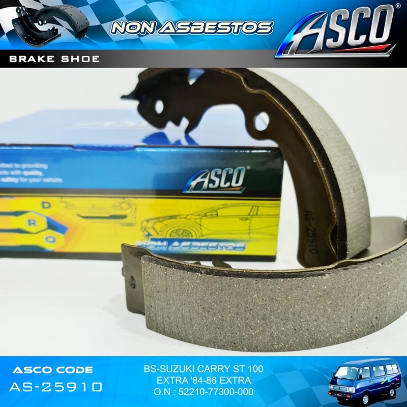 Brake Shoe Set / Kampas Rem Belakang Suzuki Carry ST100 ASCO AS-25910