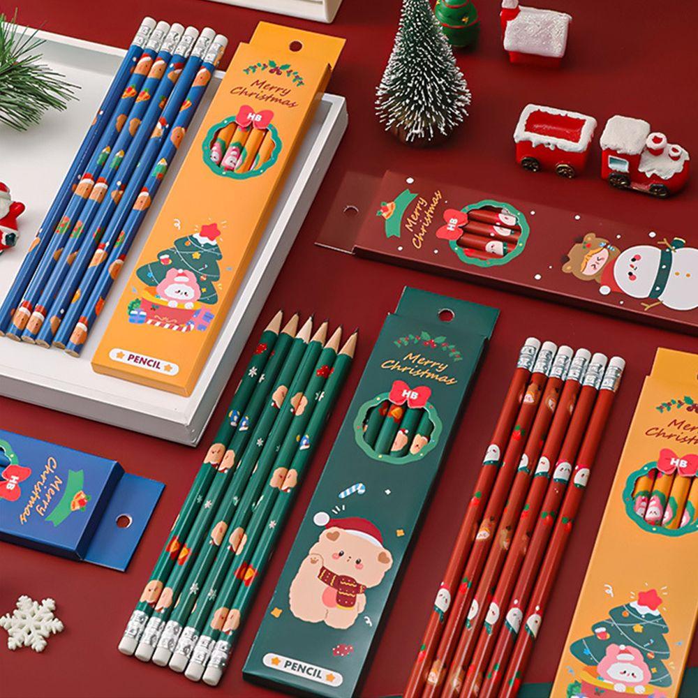 Pensil Nanas Tulisan Kawaii Lucu HB Christmas Series