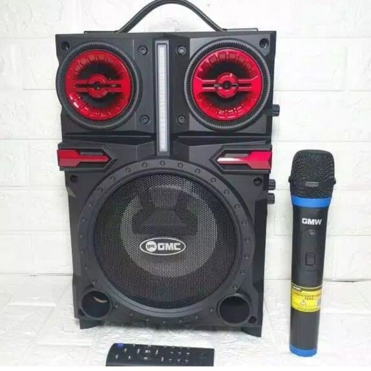 Speaker Portable GMC 897Q 6.5 Inch + MIC WIRELESS / EXTRA POWER SOUND Meeting Karaoke Bluetooth