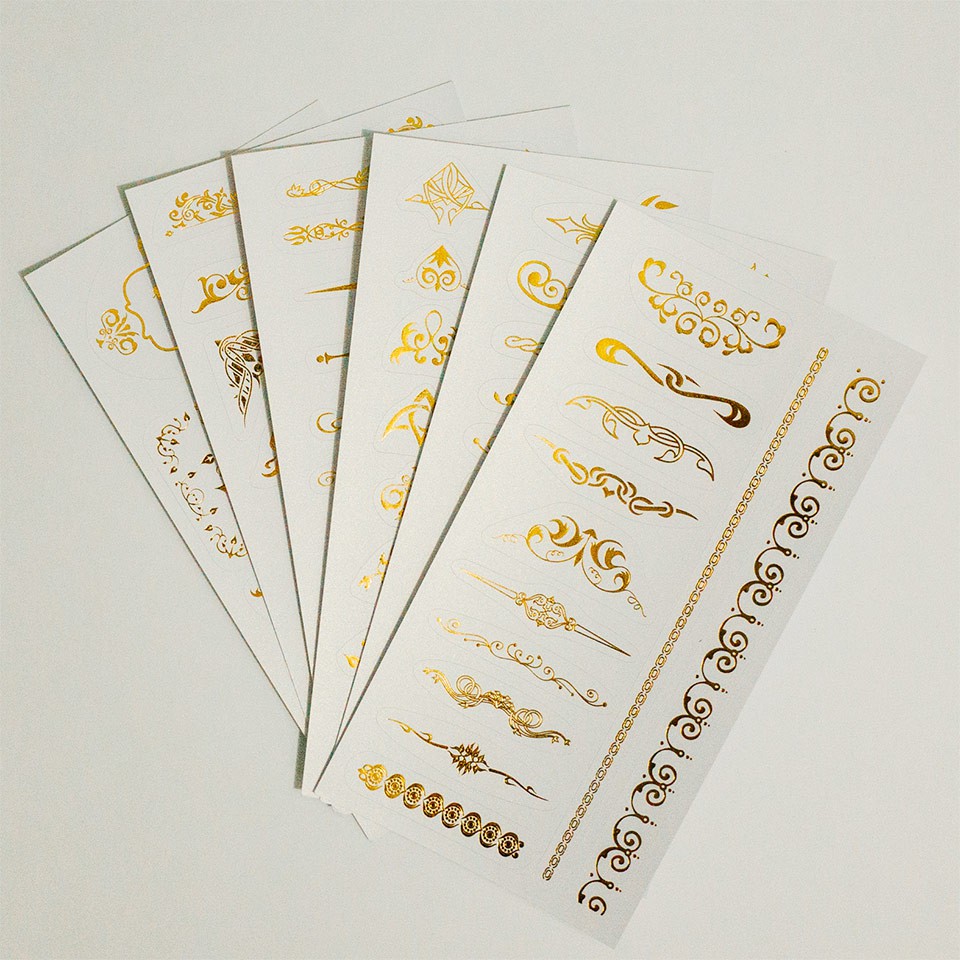 

Golden Vintage Ornaments Diary Deco Stickers Eym House