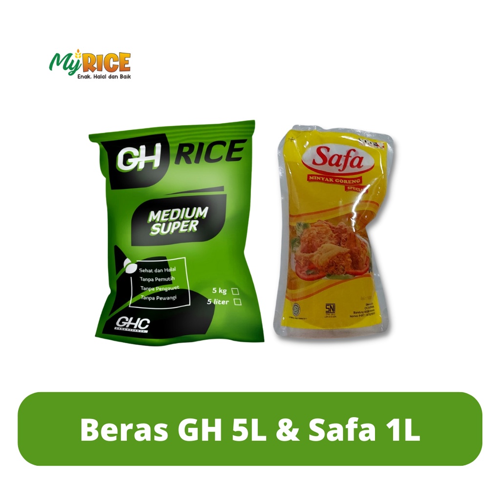 

Paket Hemat Beras GH 5L dan Minyak Goreng 1L