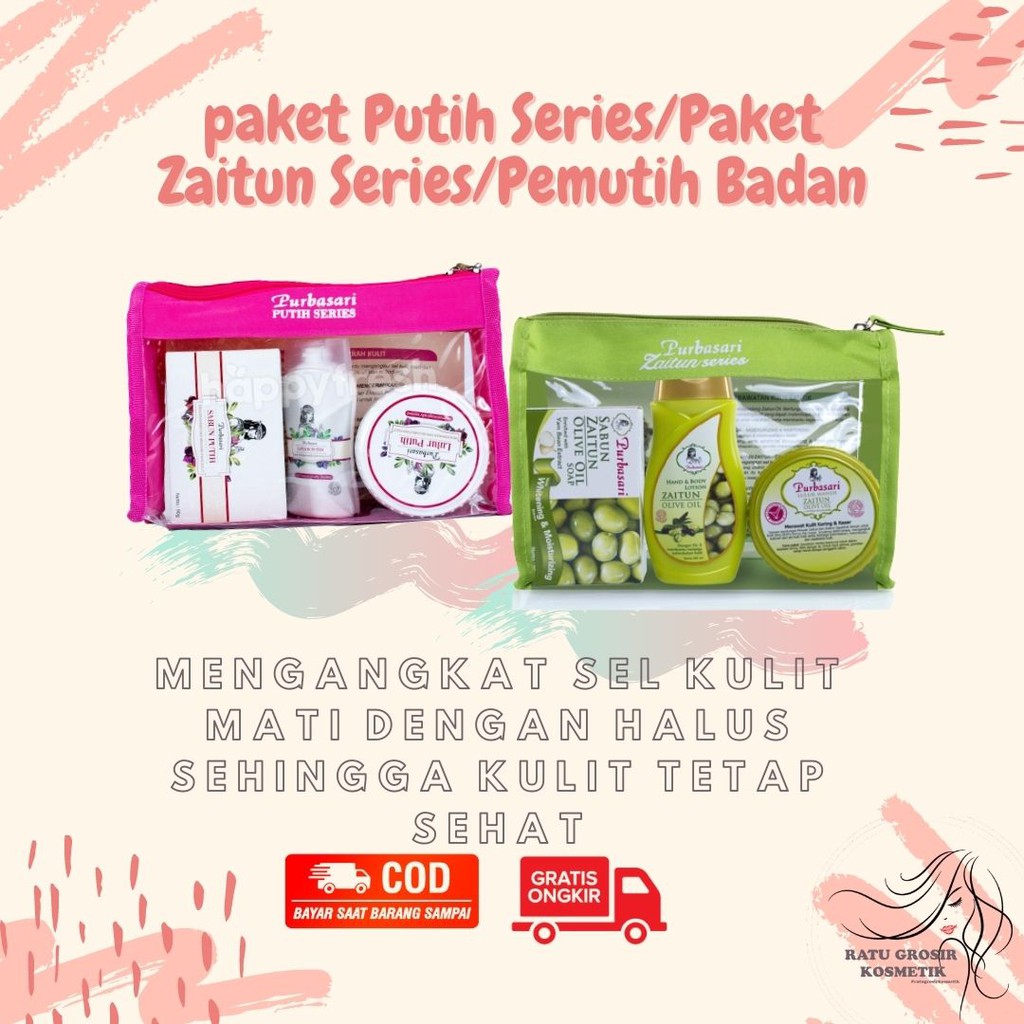 LULUR PEMUTIH BADAN purbasari LULUR BADAN lulur purbasari PURBASARI LULUR MANDI paket kecantikan A06