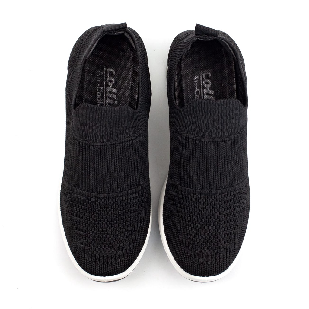 Sepatu Slip On Wanita Sport Tinggi Tanpa Tali Shoes Canvas Cewek Sepatu Model Hak Tinggi TG8832