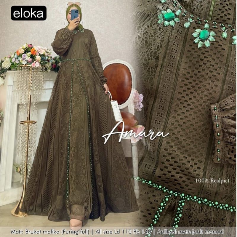 Amara Dress Kondangan Broklat by Eloka