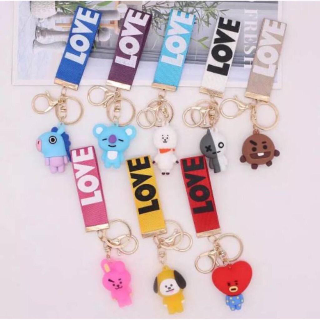 INDOMINI A032 KEYCHAIN LOVE GANTUNGAN KUNCI KOREA BONEKA BTS KPOP LUCU AKSESORIS TAS IMPORT MURAH