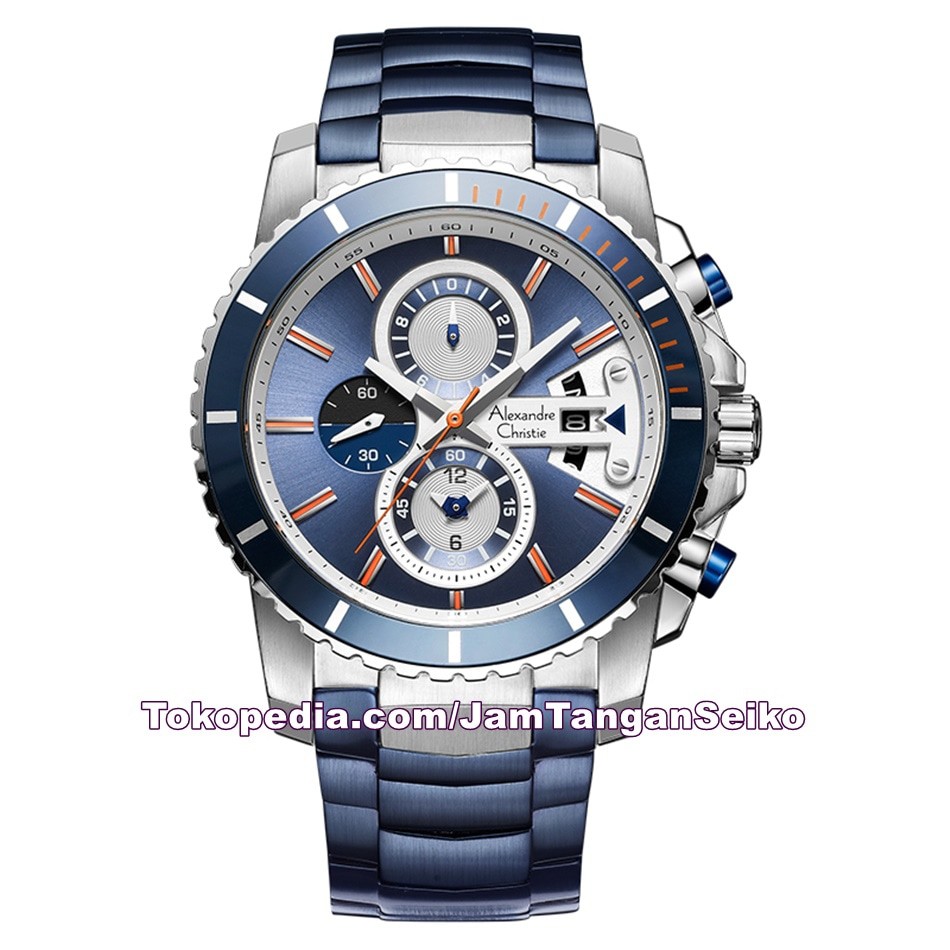 Jam Tangan Pria Alexandre Christie AC 6455 MC BTUBU Original Stainless