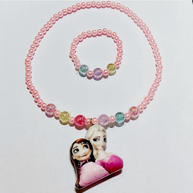 SET KALUNG GELANG ANAK DENGAN LAMPU LED GANDULAN KARAKTER FIGURE