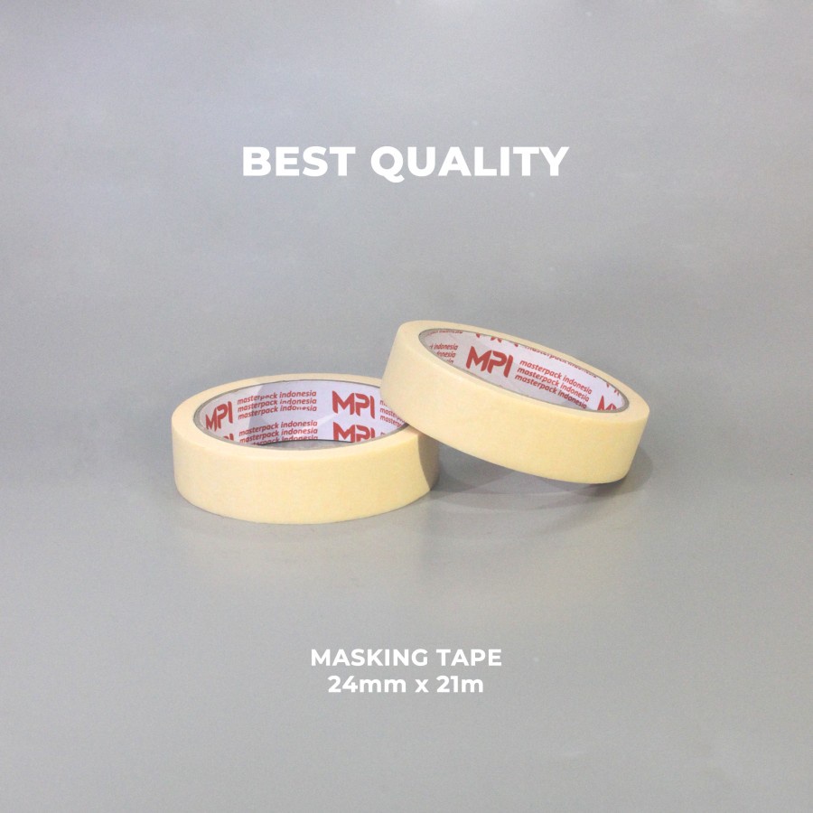 MASKING TAPE 24mmx21 M - LAKBAN KERTAS 24mmx21m MASTER PACK INDONESIA