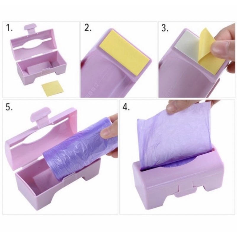 Dispenser Plastik Roll Tempel - Dispenser Kantong Plastik Roll Tempel - Tempat Kantong Plastik Roll