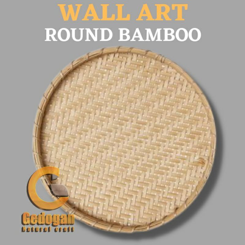 Round Bamboo wall art