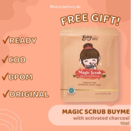 ✔️Splash⚡ BuyMe Magic Scrub Scrub Viral Charcoal Scrub Pemutih Badan Masker Buy Me Whitening Effect 