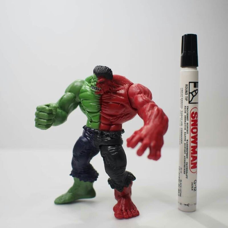 mainan action figurethe composite hulk merah hijaumarvel universe serieskw hasbro