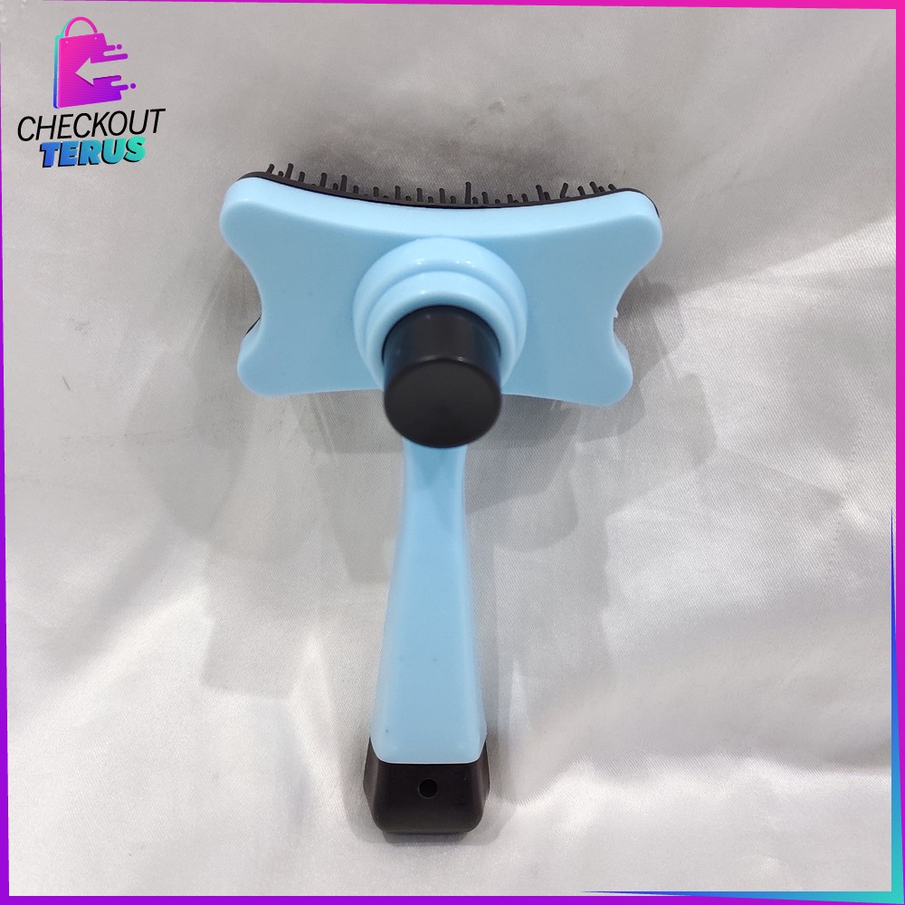 CT C574 Sisir Grooming Tombol Otomatis Sisir Untuk Kucing Anjing Sikat Hewan Peliharaan Pet Brush Sisir Bulu Hewan Alat Pembersih Bulu Kucing