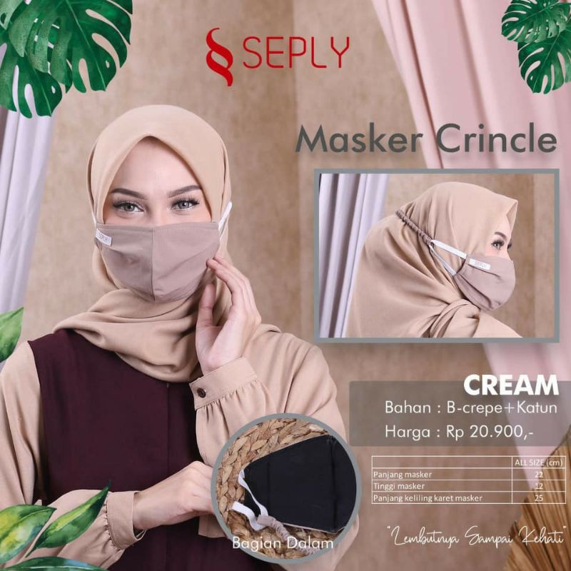 MASKER KAIN POLOS CRINCLE || SEPLY