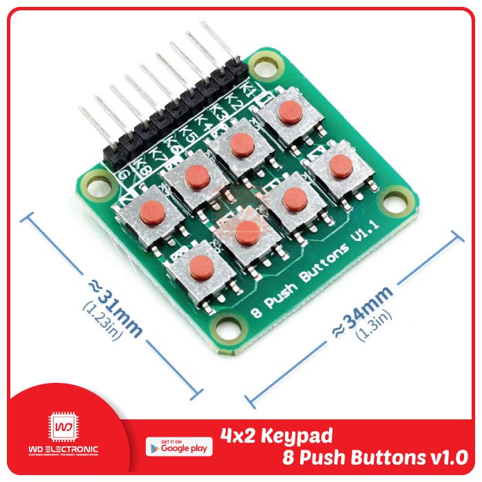 4x2 Keypad 8 Push Buttons v1.0