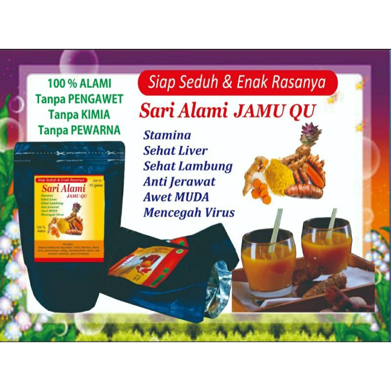 

JAMU SEDUH INSTAN - ASLI ALAMI (SEHAT BUGAR), JAHE MERAH, TEMULAWAK, KUNYIT, GULA MERAH