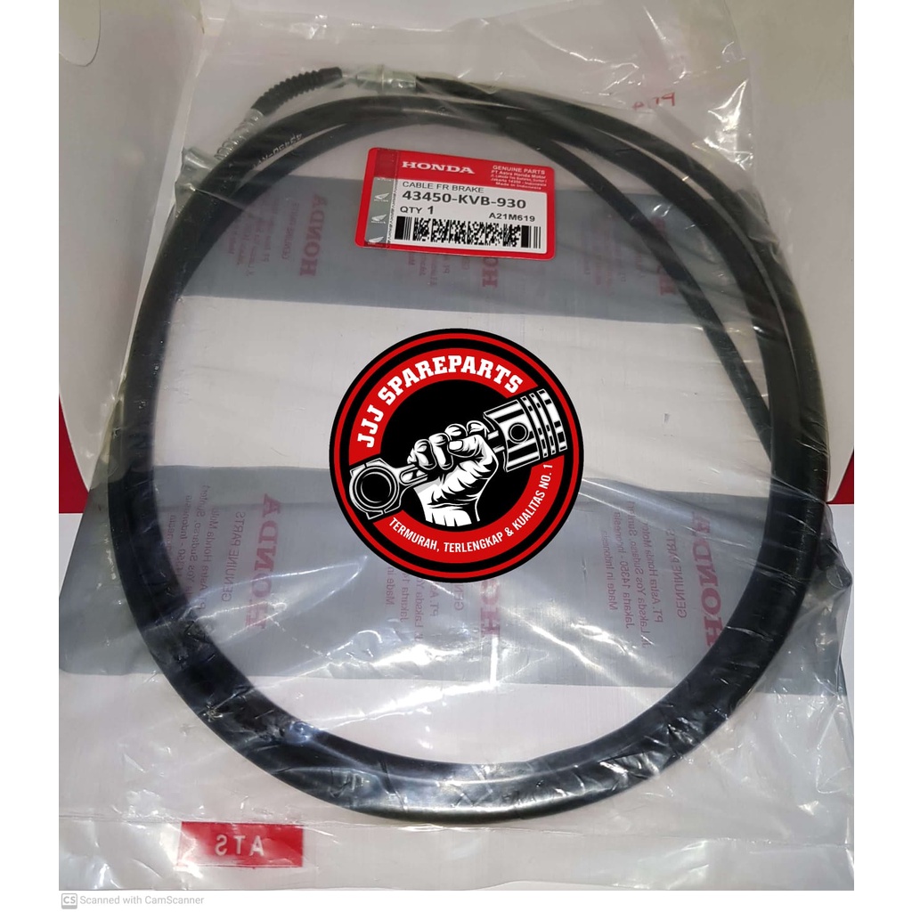 KABEL REM TALI BELAKANG SELANG MOTOR VARIO 110 BEAT FI KARBU KVB / 43450-KVB-930