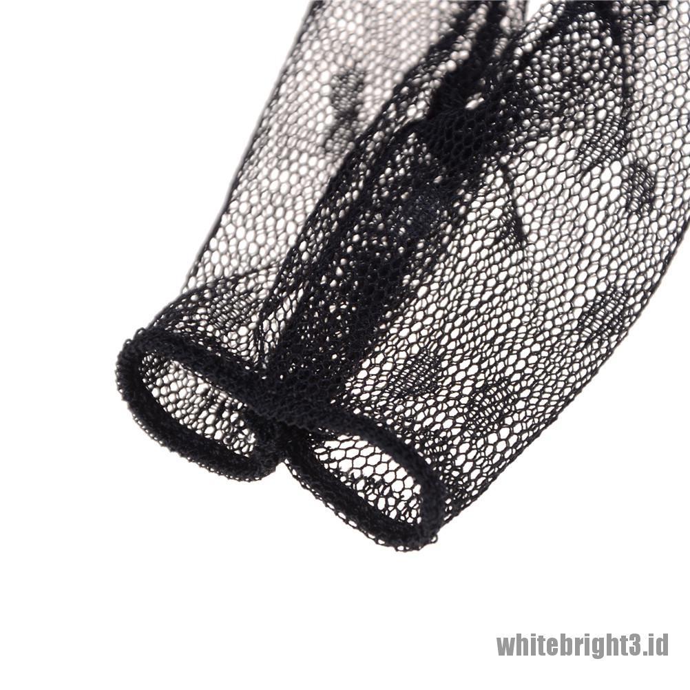 (white3) Stocking Mesh Aksen Renda Untuk Boneka