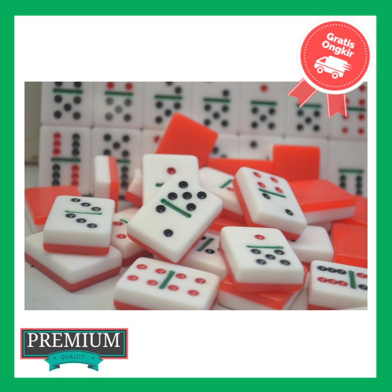 Unik Game Domino Batu Set Balok Tebal Gaple QQ Mahjong Kartu 1,7CM 047-2 Diskon