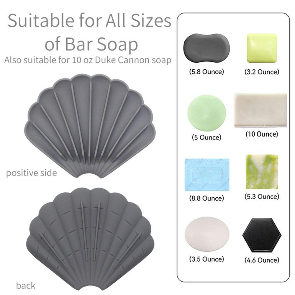 Populer Sabun Piring Tiriskan Bentuk Kerang Dengan Saluran Air Built-in Sikat Bibir Spons Botol Organizer Nampan Wastafel