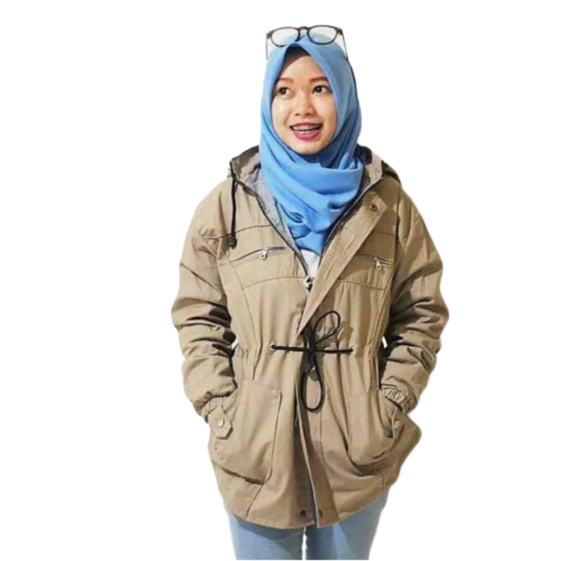 Jaket Parka Cewek Bolak Balik Size xxl, xxxl, xxxxl hoodie bisa dilepas