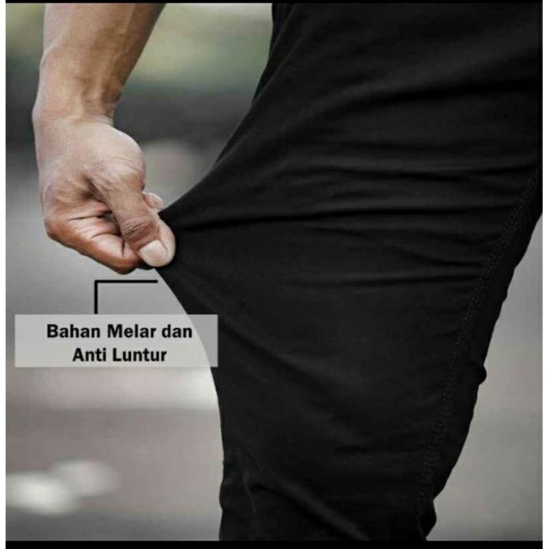 CELANA Pria SLIMFIT Panjang chino KERJA HARIAN HITAM MOCCA ABU GREY KREM CREAM